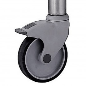 Kit 4 roulettes pour les meubles - Kit 4 roulettes chape inox ø 125 mm dont 2 à freins