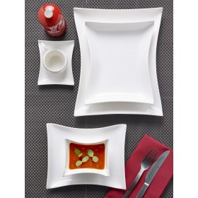 ASSIETTE CREUSE RECTANGULAIRE 22.5x18.5x4.6 cm - TAINA