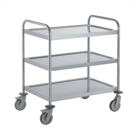 CHARIOT DE SERVICE SOUDE 2 PLATEAUX 1000*600mm - TOURNUS