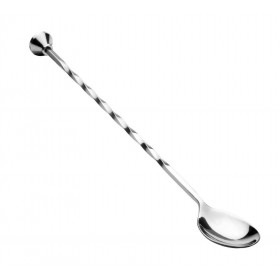 CUILLERE A COCKTAIL CANNELEE 27 CM INOX