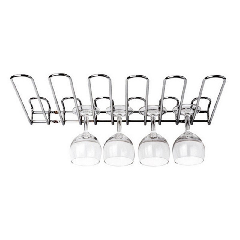 RACK A VERRE CHROME - FIXATION DOUBLE 20 VERRES