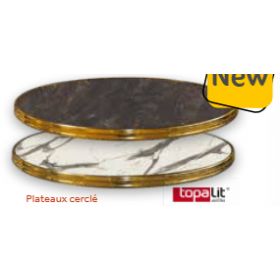 PLATEAU STRAT MOULE CLASSICLINE R 60 MARBRE BIANCO + CERCLE LAITON E23765