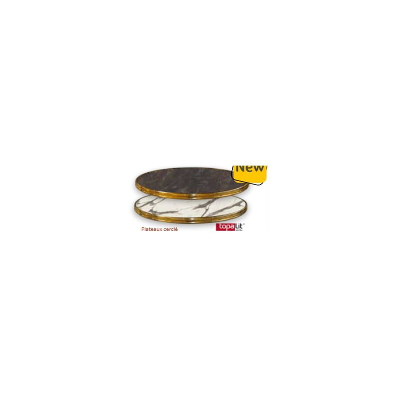 PLATEAU STRAT MOULE CLASSICLINE R 60 MARBRE BIANCO + CERCLE LAITON E23765