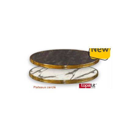 PLATEAU STRAT MOULE CLASSICLINE R 60 MARBRE BIANCO + CERCLE LAITON E23765