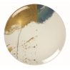 ASSIETTE PLATE SANS AILE 27 CM DIONYSOS BLANC BLEU & OR