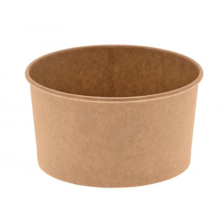 Boîte à salade 960 ml - ø15x7,9 cm - Kraft brun