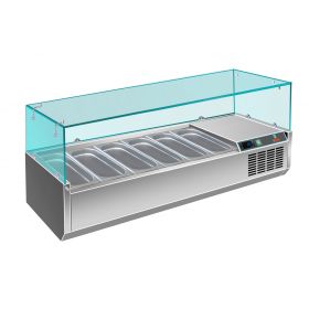 VITRINE SALADETTE 1500MM 7 BACS1/4 E17155