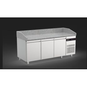 REFRIGERATEUR DE COMPTOIR DE 80 CM POUR PLAQUE 60X40 AVEC 3 PTES ET GRANITE E24172