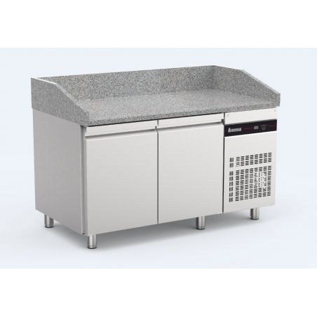 REFRIGERATEUR DE COMPTOIR DE 80 CM POUR PLAQUE 60X40 AVEC 2 PTES ET GRANITE E24171