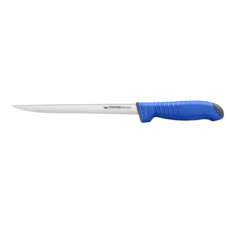 COUTEAU A FILET ACIER SUEDOIS - 20 CM - MANCHE BI-MATIERE BLEU - LA B43036