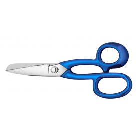 CISEAUX 22 CM LAME INOX CRANTEE POIGNEE PLASTIFIEE B42414