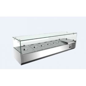 VITRINE REFRIGEREE GN 1/3. 200 X 40. DESSUS EN VERRE E24174