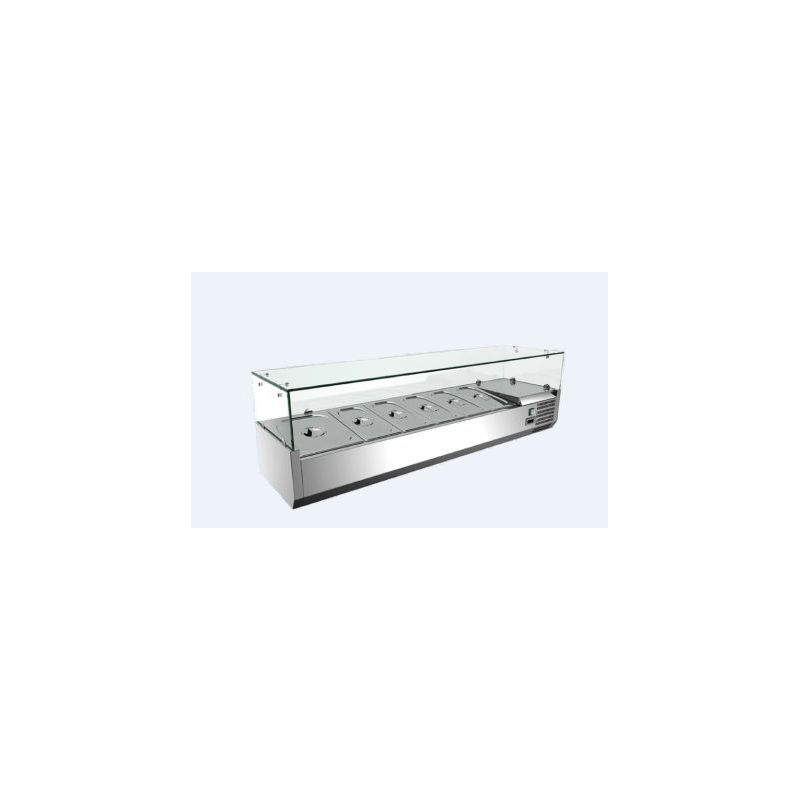 VITRINE REFRIGEREE GN 1/3. 200 X 40. DESSUS EN VERRE E24174