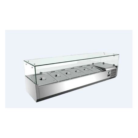 VITRINE REFRIGEREE GN 1/3. 200 X 40. DESSUS EN VERRE E24174