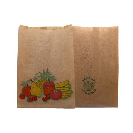 SACS FRUITS & LEGUMES - GARDER LA PECHE // 2 KGRS - 200X(35+35) B04660