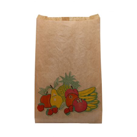 SACS FRUITS & LEGUMES - GARDER LA PECHE // 3KGRS - 200X(45+45)X340MM B04663