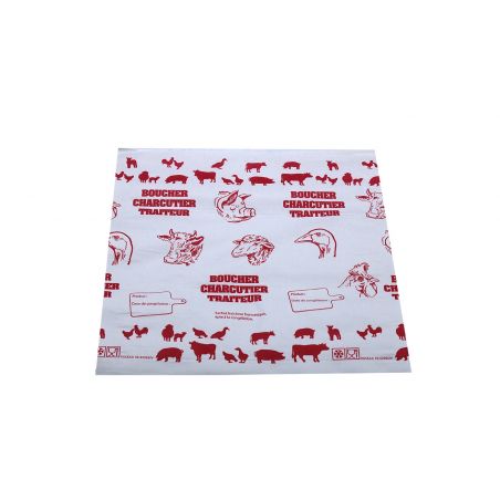 POCHETTE PAPIER BOUCHERIE FERMETURE ADHESIVE 250X250/1000 150977