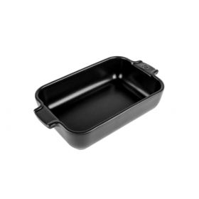 Plat individuel en céramique Appolia - 18x12x4,5cm 85 cl NOIR