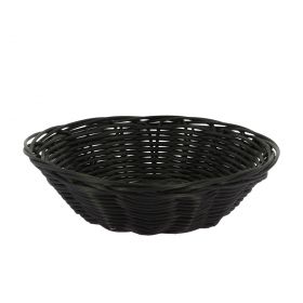 Corbeille ronde - Polypropylène 23x6,5 cm - Noir