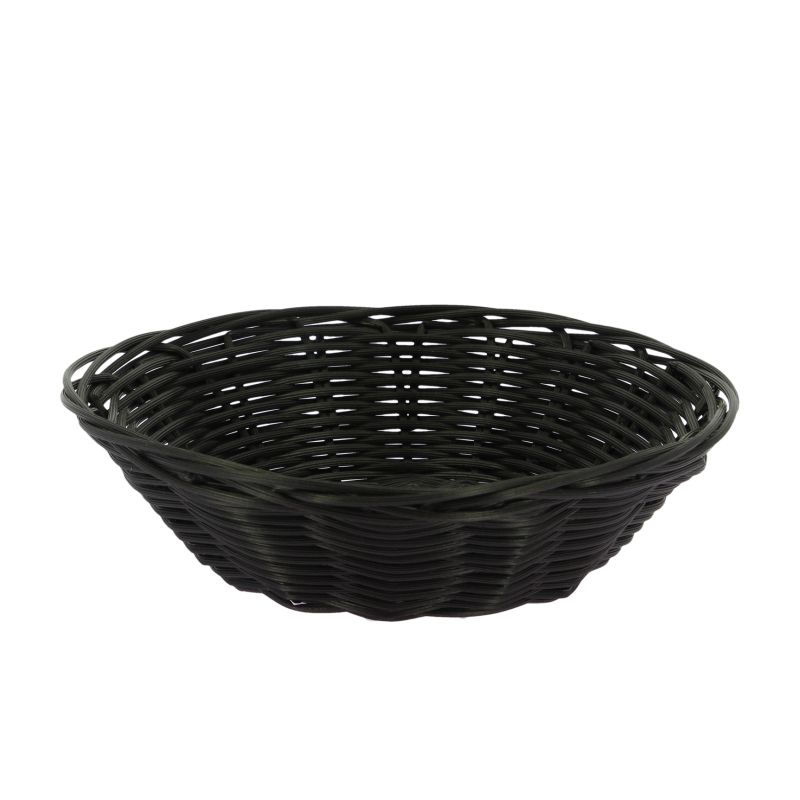 Corbeille ronde - Polypropylène 23x6,5 cm - Noir