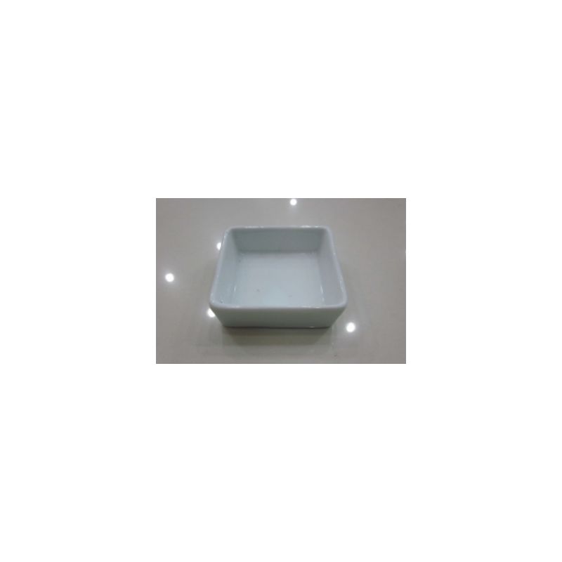 Miniature carrée basse - Porcelaine 7x7 cm
