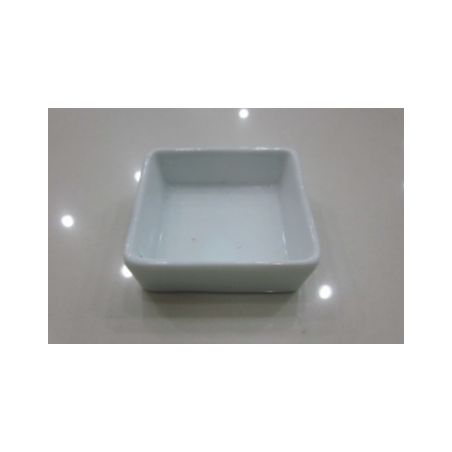 Miniature carrée basse - Porcelaine 7x7 cm