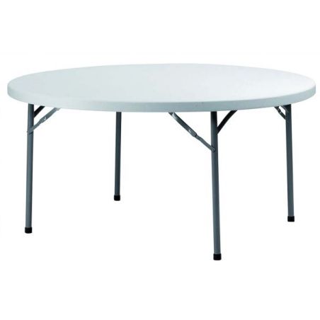 Table ronde - Blanc/structure noir - Congrès