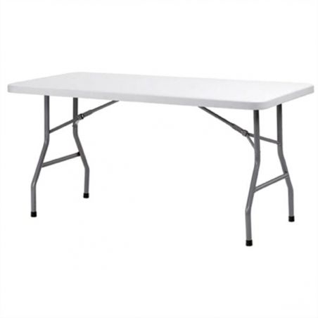 Table rectangulaire - Blanc/structure noir - Congrès