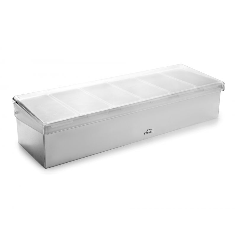 Boîte à condiments 45,5 x 15 x 9,7 cm - Inox