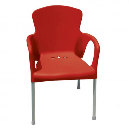 CHAISE EVA DE COULEUR COQUE ROUGE lot de 2