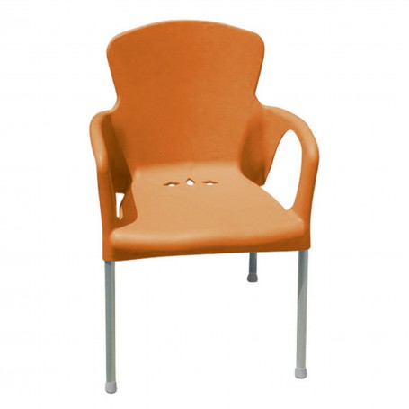 CHAISE EVA DE COULEUR COQUE ORANGE lot de 2