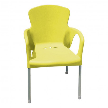 CHAISE EVA DE COULEUR COQUE JAUNE lot de 2