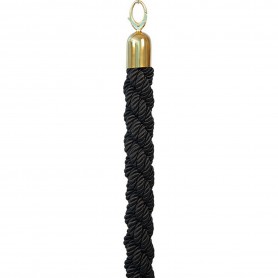 Corde pour poteaux - Noir - Laiton brillant (or)