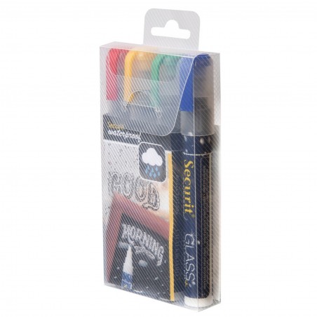 Feutre-craie assortis - Waterproof - Medium 2-6 mm - Lot de 4