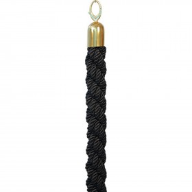 Corde pour poteaux - Noir - Laiton brillant (or)