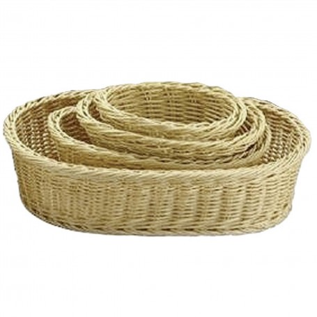 CORBEILLE OV 24X17 HT 8 ROTIN PLAST