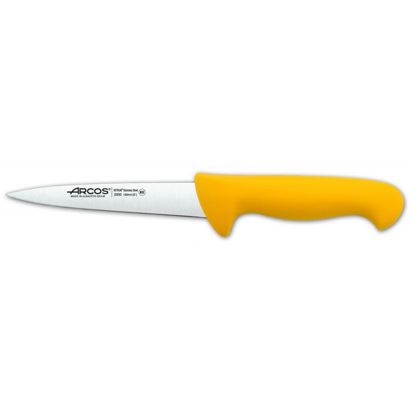 COUTEAU A SAIGNER 15 cm - manche jaune - ARCOS