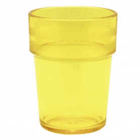 24 GOBELETS 16CL COPOLYESTER JAUNE PLASTOREX