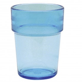 24 GOBELETS 16CL COPOLYESTER BLEU LAGON PLASTOREX