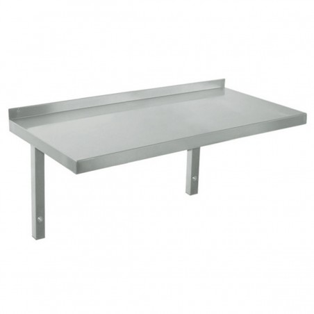 Étagère inox murale adossée 1 niveau - 1400x300 mm