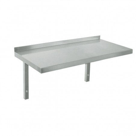 Étagère inox murale adossée 1 niveau - 1400x400 mm