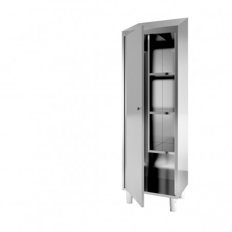 Armoire inox d'entretien 1porte battante - 600x500x2050 mm