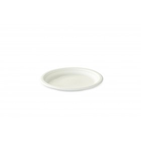 Assiette plate ronde en fibre de canne - 23 cm - 100% biodégradables - carton de 500