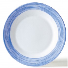 6 ASSIETTES CREUSES RESTAURANT BRUSH ø225mm BLEU - ARCOROC