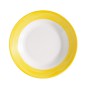 6 ASSIETTES CREUSES RESTAURANT BRUSH JAUNE - ARCOROC