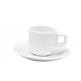 48 TASSES A CAFE 9cl + SOUCOUPES COLOMBIE SARREGUEMINES