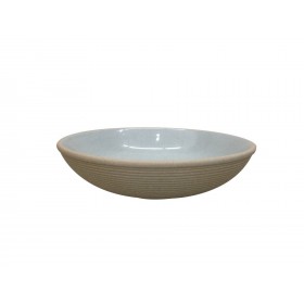 4 ASSIETTES CREUSE A SALADE Diam. 24.5 cm gris/taupe Bali