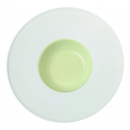 12 ASSIETTES CREUSE ø24cm - RELIEF - BASSIN IVOIRE AILE BLANCHE