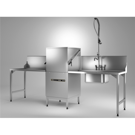 LAVE VAISSELLE A CAPOT H604S-12A avec pompe de vidange