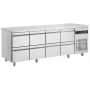 TABLE REFRIGEREE CENTRALE 8 TIROIRS - 571 L - 2240x700x870 mm - INOMAK
